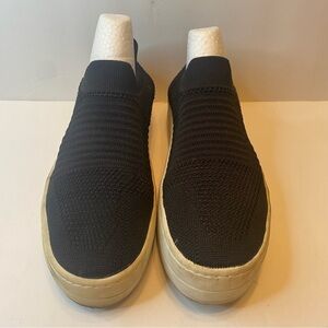 J Slides Black Mesh Platform slip on Sneakers Size: 6.5